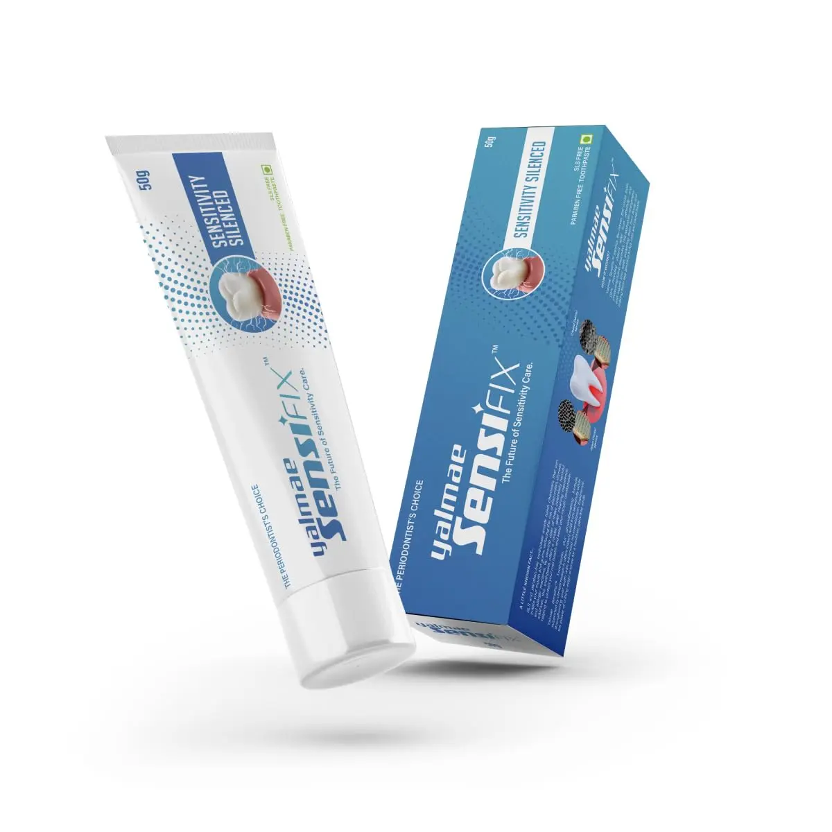 Yalmae Sensifix toothpaste tube and box, 50g